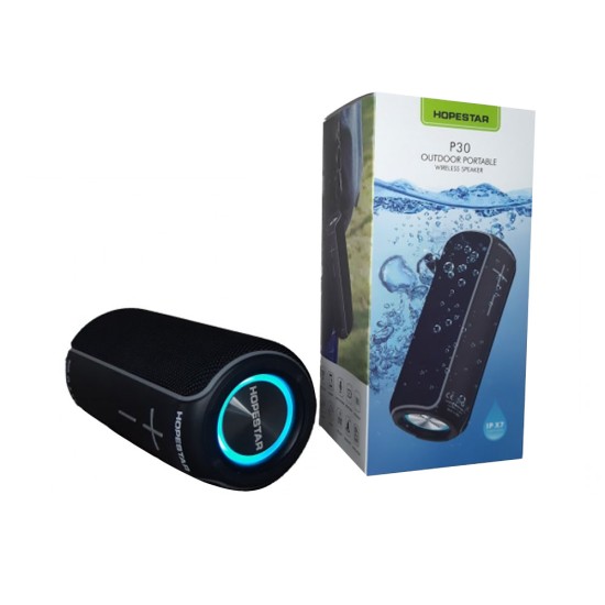 HOPESTAR PORTABLE BLUETOOTH SPEAKER P30 USB/HANDS-FREE/U DISK/TF/AUX WATER-RESISTANT BLACK